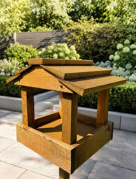 Ruddings Wood Wooden Bird Table With Stand Ready Made Traditional Freestanding Garden Bird Feeder 130Cm - thumbnail 7