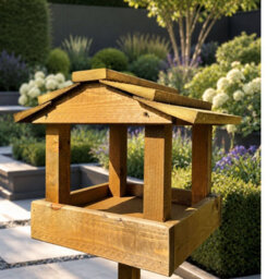 Ruddings Wood Wooden Bird Table With Stand Ready Made Traditional Freestanding Garden Bird Feeder 130Cm - thumbnail 6