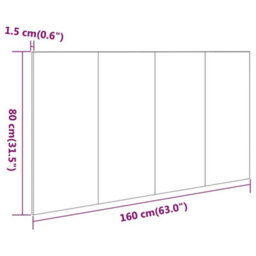 Walplus Classic Engineered Wood Bed Headboard Panel For Bedroom Bed Frame - thumbnail 8