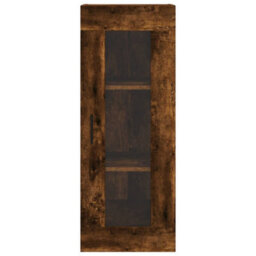 Berkfield Highboard Smoked Oak 34.5X34X180 Cm Engineered Wood - thumbnail 6
