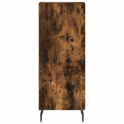 Berkfield Highboard Smoked Oak 34.5X34X180 Cm Engineered Wood - thumbnail 8