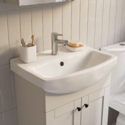 Kalena Matt Pebble Freestanding Vanity Unit & Basin Set (W)550mm (H)874mm - thumbnail 8
