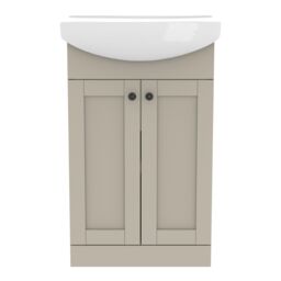 Kalena Matt Pebble Freestanding Vanity Unit & Basin Set (W)550mm (H)874mm - thumbnail 2
