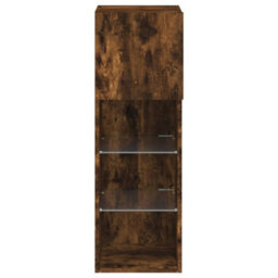 Berkfield Durable Tv Cabinet With Led Lights Smoked Oak 30.5X30X90 Cm - thumbnail 9