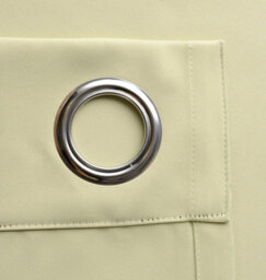 Ameha Thermal Thick Blackout Curtains Ready Made Eyelet Ring Top Cream Plain Curtain Pair 90X90 With Tiebacks Home Decor - thumbnail 9