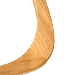 Living And Home Natural Wood-Colored, Irregularly Shaped Wooden Frame Wall-Mounted Bathroom Mirror, 49Cm W X 77Cm H - thumbnail 5
