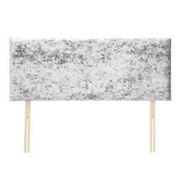 "Urban Textures Luxury 20"" High Crushed Velvet Fabric Upholstered Bed Headboard - Grey" - thumbnail 1