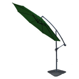 Sundaze Green 3M Garden Banana Parasol Cantilever Umbrella Sun Shade Hanging Patio With Base Weights - thumbnail 2