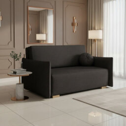 Viva Glov Iii Sofa Bed With Sleep Function Storage Container Chipboard Wooden Frame Sinuous Spring 154X98X85Cm Black
