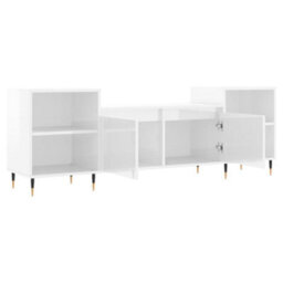 Berkfield Stylish Tv Cabinet High Gloss White 160X35X55 Cm Engineered Wood - thumbnail 6