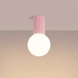 Sollux Lighting Halo Aluminum/glass Pink 1 Lights Modern Ceiling Lamps - thumbnail 3