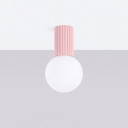 Sollux Lighting Halo Aluminum/glass Pink 1 Lights Modern Ceiling Lamps - thumbnail 2