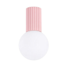 Sollux Lighting Halo Aluminum/glass Pink 1 Lights Modern Ceiling Lamps