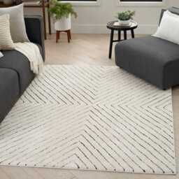 Nourison Modern Comfort Mnc01 Ivory Black Rug-160Cm X 229Cm - thumbnail 3