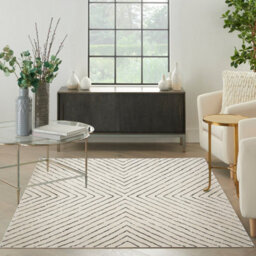 Nourison Modern Comfort Mnc01 Ivory Black Rug-160Cm X 229Cm - thumbnail 2