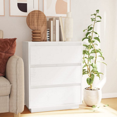 Vidaxl Sideboard White 60X34X75 Cm Solid Wood Pine Sideboards - image 1