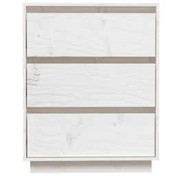 Vidaxl Sideboard White 60X34X75 Cm Solid Wood Pine Sideboards - thumbnail 5
