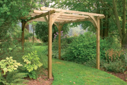 Forest Garden Ultima Wooden Garden Pergola - 2.4 X 2.4M - thumbnail 2
