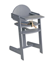 Safetots Grow With Me Wooden High Chair, Grey, Highchair For Baby And Toddler, Converts To A Childs Chair, Stylish And Practical