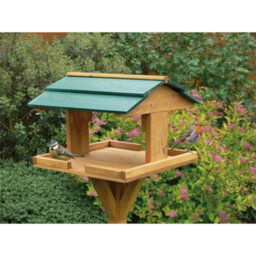 Traditional Wooden Bird Table Garden Birds Feeder Feeding Station Free Standing - thumbnail 5