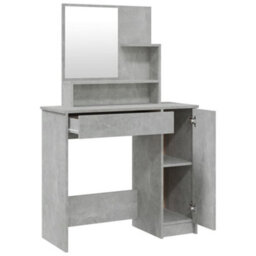 Walplus Dressing Table With Mirror Concrete Grey 86.5X35X136 Cm - thumbnail 7