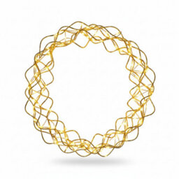 Pegdev - Pdl - 30Cm Christmas Front Door Wreath With Lights 140 Led Copper Gold Illuminated With Timer 10M Lead - thumbnail 1