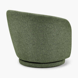 Furniturebox Uk Romilly Green Fabric Swivel Accent Tub Chair - thumbnail 5