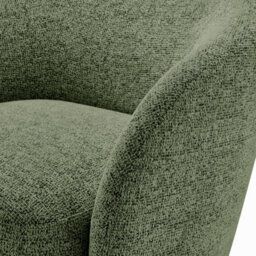 Furniturebox Uk Romilly Green Fabric Swivel Accent Tub Chair - thumbnail 6