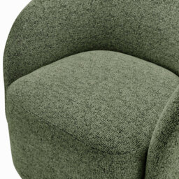 Furniturebox Uk Romilly Green Fabric Swivel Accent Tub Chair - thumbnail 7