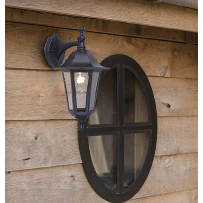 CGC Lighting Cgc Adele Black Vintage Coach Lantern Outdoor Down Wall Light - image 1