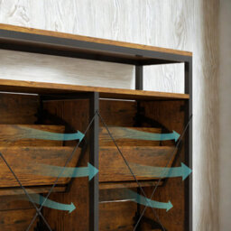 FURNOLD Industrial 4 Drawer Shoe Storage Rack Hallway Organiser - thumbnail 5