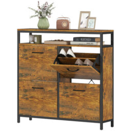 FURNOLD Industrial 4 Drawer Shoe Storage Rack Hallway Organiser - thumbnail 8