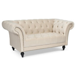 Bravich Cambridge Chesterfield 2 & 3 Seater Sofa Set - Velvet Cream - thumbnail 6