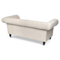 Bravich Cambridge Chesterfield 2 & 3 Seater Sofa Set - Velvet Cream - thumbnail 5