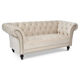 Bravich Cambridge Chesterfield 2 & 3 Seater Sofa Set - Velvet Cream - thumbnail 7