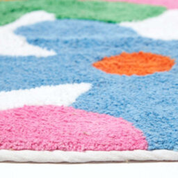 Homescapes Cotton Tufted Multi Colour Floral Children Rug - thumbnail 3
