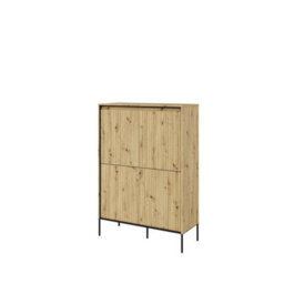 Arte Modern Trend  Highboard Cabinet (H830mm W980mm D400mm) -Oak Artisan With Black Legs - thumbnail 2