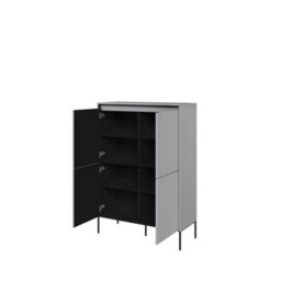 Arte Modern Trend  Highboard Cabinet (H830mm W980mm D400mm) -Oak Artisan With Black Legs