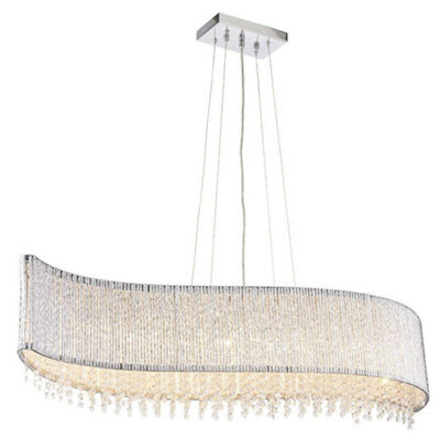 Luminosa Lighting Luminosa Galina 8 Light Ceiling Pendant Chrome Plate & Clear Crystal, G9 - image 1