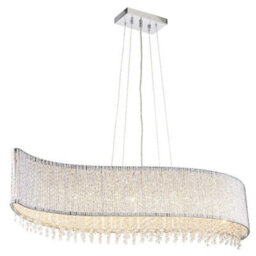 Luminosa Lighting Luminosa Galina 8 Light Ceiling Pendant Chrome Plate & Clear Crystal, G9 - thumbnail 1