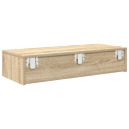 Berkfield Wall Shelf With Drawers Sonoma Oak 80X33X17 Cm Engineered Wood - thumbnail 6