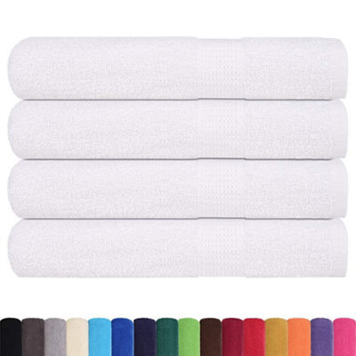 Berkfield Durable Sauna Towels 4 Pcs White 80X200 Cm 360 Gsm 100% Cotton
