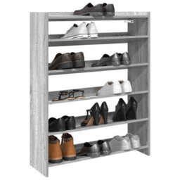 Berkfield Elegant Shoe Rack Grey Sonoma 80X25X100 Cm Engineered Wood - thumbnail 2