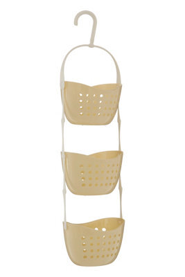 Orsina 3 Tier Cream Shower Caddy, Hanging Shower Shelf , Bathroom Organizer Rack, Cream Polyurethane Shower Shelf - image 1