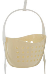 Orsina 3 Tier Cream Shower Caddy, Hanging Shower Shelf , Bathroom Organizer Rack, Cream Polyurethane Shower Shelf - thumbnail 3