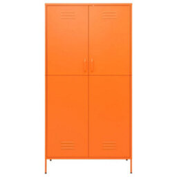 Vidaxl Wardrobe Orange 90X50X180 Cm Steel - thumbnail 3