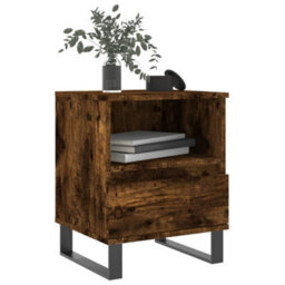 Berkfield Bedside Cabinets 2 Pcs Smoked Oak 40X35X50 Cm Engineered Wood - thumbnail 3