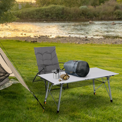 Outsunny Portable Roll-Up Aluminium Folding Picnic Table Outdoor Bbq Party - image 1
