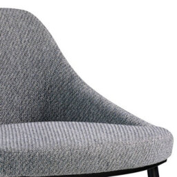 Angel Cerda Stylish Grey Fabric Stool With Steel Legs - thumbnail 4