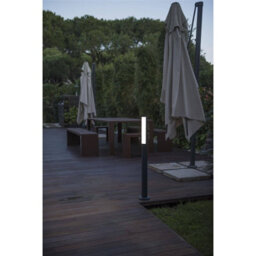 Luminosa Lighting Luminosa Beret Led Outdoor Tall Bollard Light Dark Grey Ip54 - thumbnail 2
